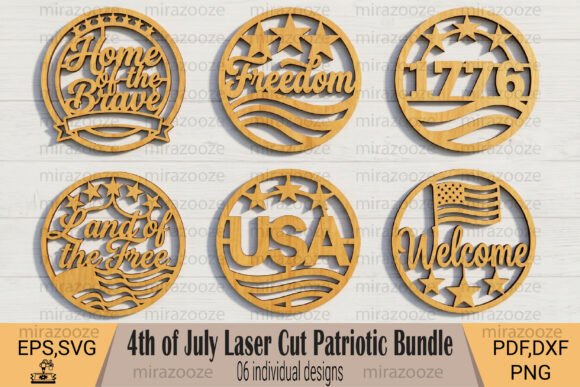 4th of July Laser Cut Patriotic Bundle