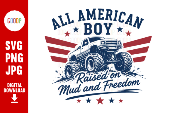 All American Boy Monster Truck Png Graphics