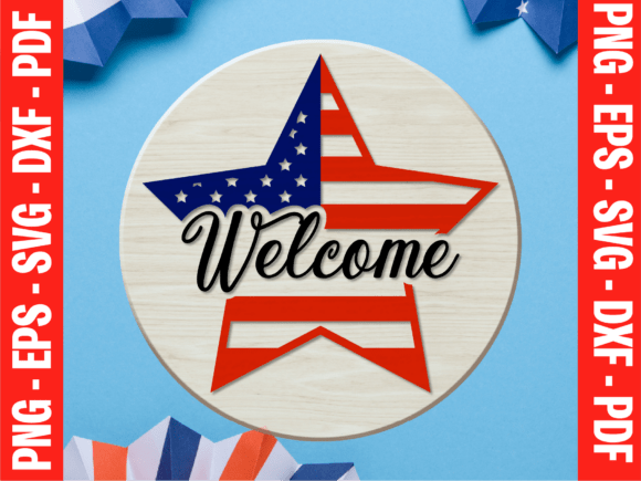 America Welcome Sign SVG