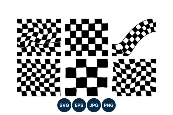 Black and White Checkered Patterns Graphics