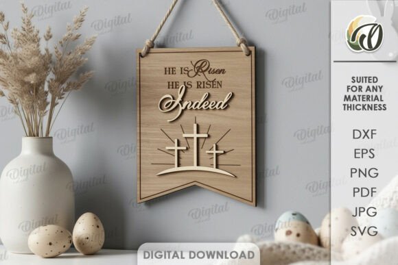 Christian Flag Laser Cut for Wall Decor