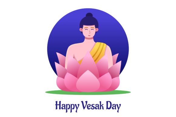 Happy Vesak Day Illustration Graphics