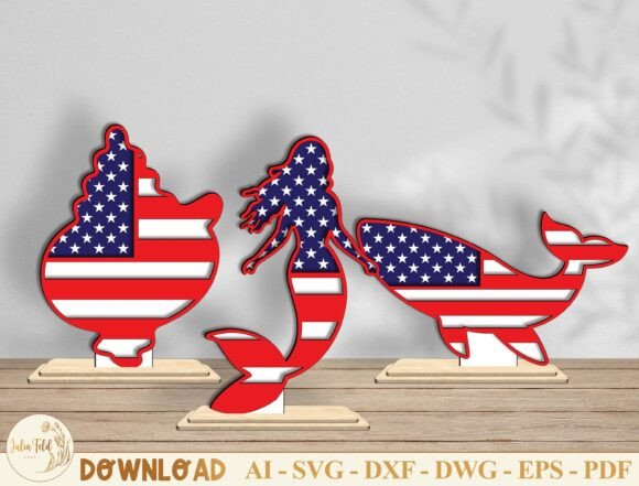 Patriotic Coastal Laser Cut SVG Bundle