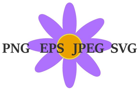 Purple Daisy Graphics & Illustrations