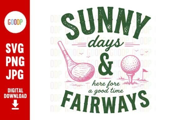Sunny Days Fairways Golf SVG Graphics