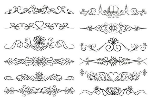 Text Divider: Graphics and Illustrations for Editorial Design